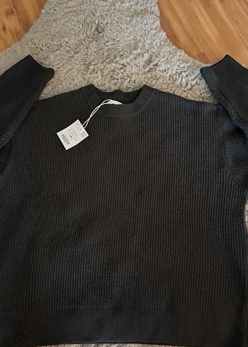 Gri Erkek Uzun Kollu Yün Kazak - Görsel 2