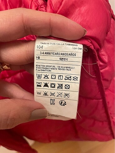 4 Yaş Beden Benetton koz çocuk mont