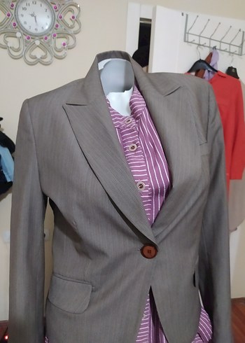 l Beden Düğmeli Kadın Blazer Ceket