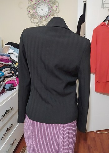 l Beden siyah Renk Düğmeli Kadın Blazer Ceket