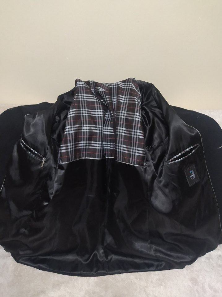 Düğmeli Siyah Erkek Midi Kaban - Görsel 5