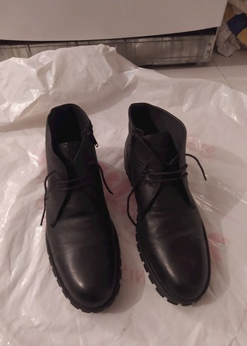 Minimalist Siyah Deri Erkek Bot - Görsel 6