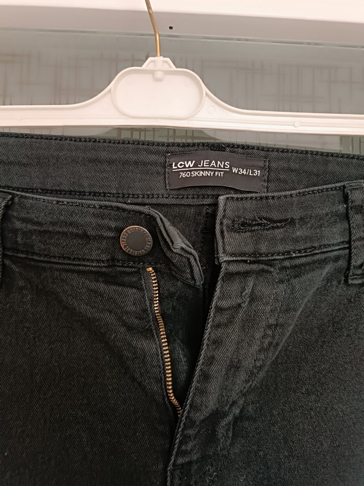 Siyah Erkek Denim Kemerli Regular Fit Jean - Görsel 2