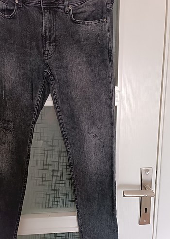 Gri Regular Fit Erkek Denim Pantolon - Görsel 3