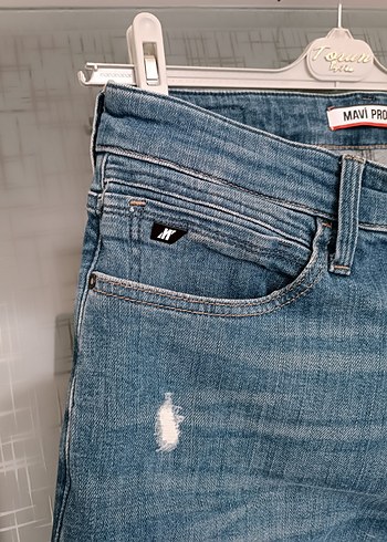 Erkek Mavi Denim Regular Fit Yırtık Jean - Görsel 4