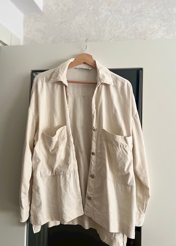 Krem Renk Düğmeli Kadın Gömlek - Görsel 4