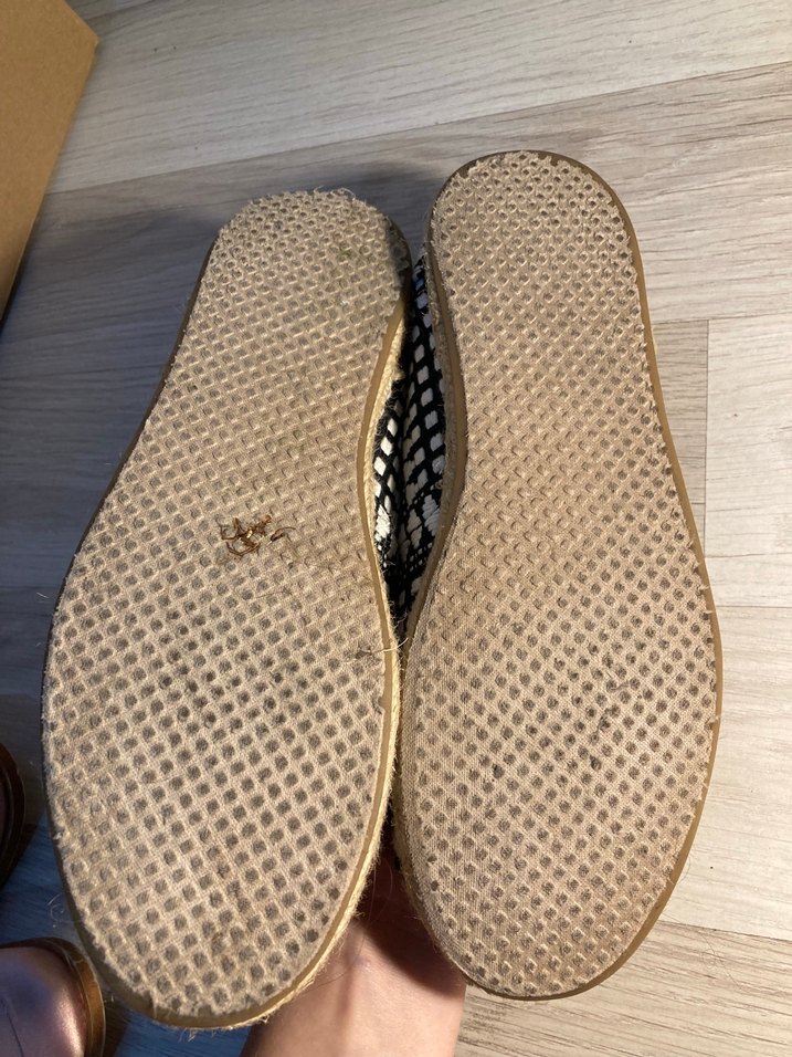 Kadın Beyaz Desenli TOMS Dolgu Topuk Espadril - Görsel 3