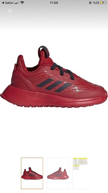 Adidas kırmızı bebek ayakkabı