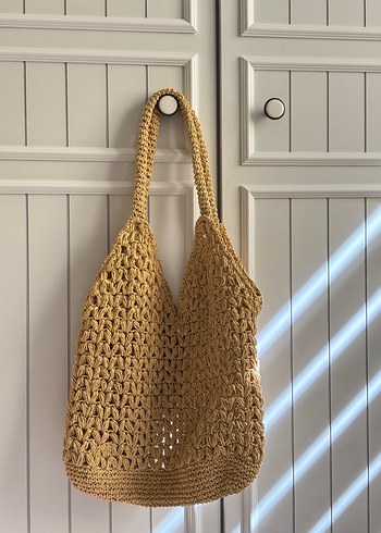 Homemade Oysho muadil Bej Örgü Kadın Çanta