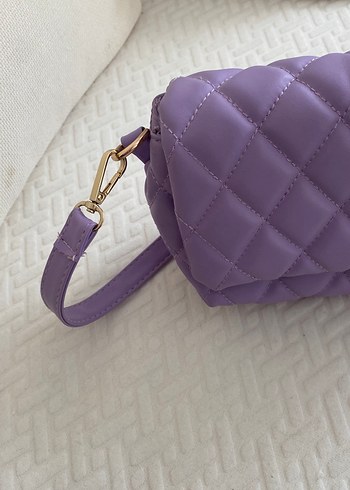 Mor Kapitone Desenli Kadın Çanta - Görsel 2