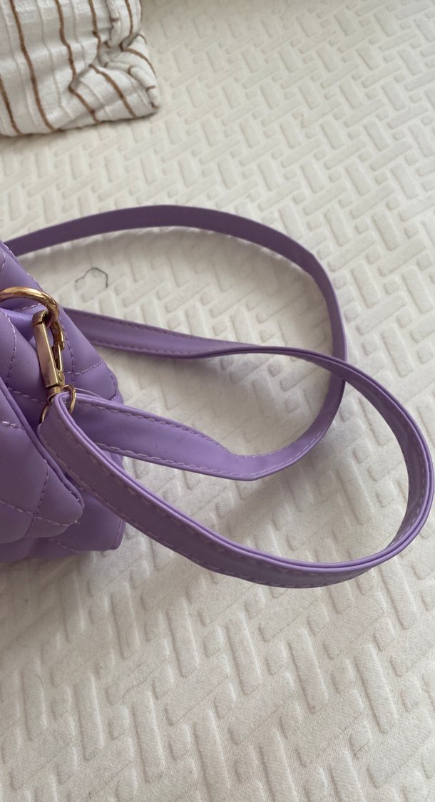 Mor Kapitone Desenli Kadın Çanta - Görsel 3