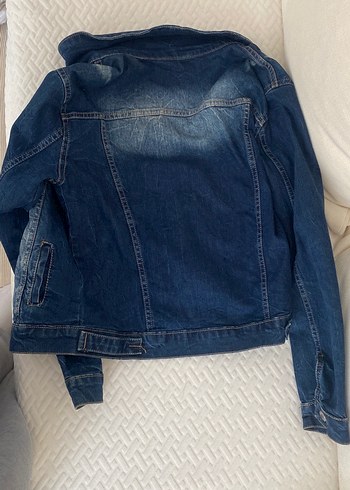 Kadın Mavi Düğmeli Denim Ceket - Görsel 3