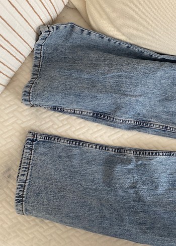 Geniş Kesim Mavi Midi Kot Pantolon - Görsel 3