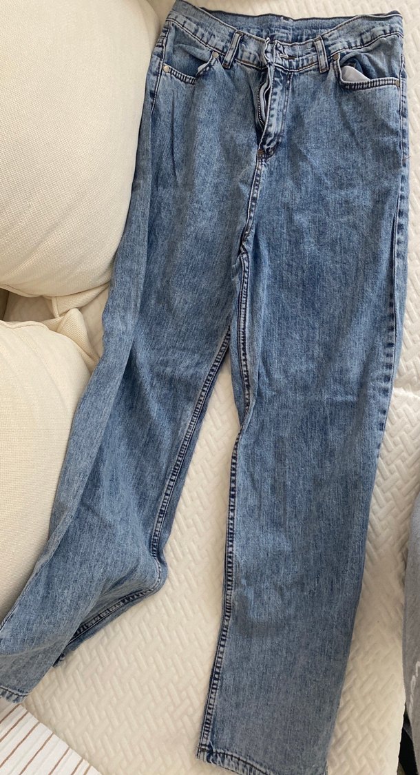 Geniş Kesim Mavi Midi Kot Pantolon - Görsel 2