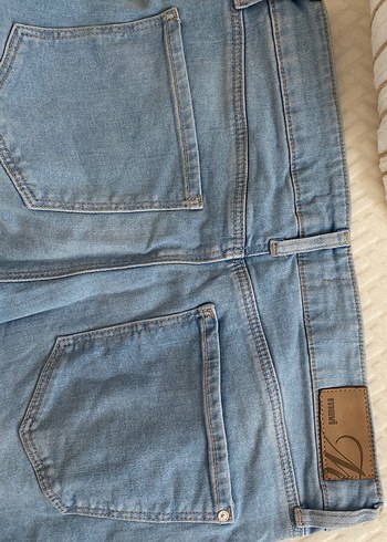 Kadın Mavi Denim Normal Boy Dar Kesim Jean - Görsel 5