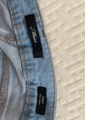 Kadın Mavi Denim Normal Boy Dar Kesim Jean - Görsel 6