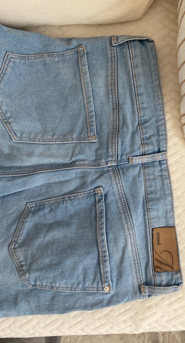 Kadın Mavi Denim Normal Boy Dar Kesim Jean - Görsel 5