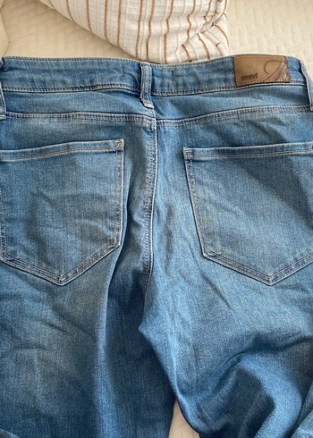 Kadın Mavi Denim Normal Boy Fermuarlı Jean - Görsel 5