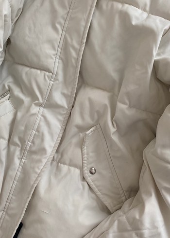 Beyaz Kürklü Kadın Kışlık Mont - Görsel 3