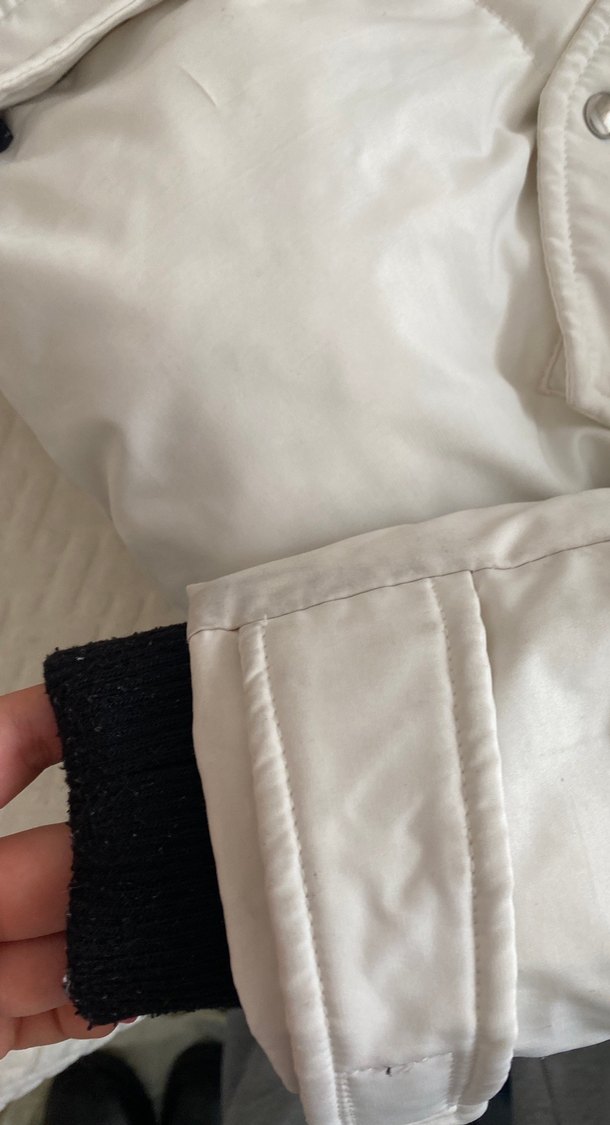 Beyaz Kürklü Kadın Kışlık Mont - Görsel 5