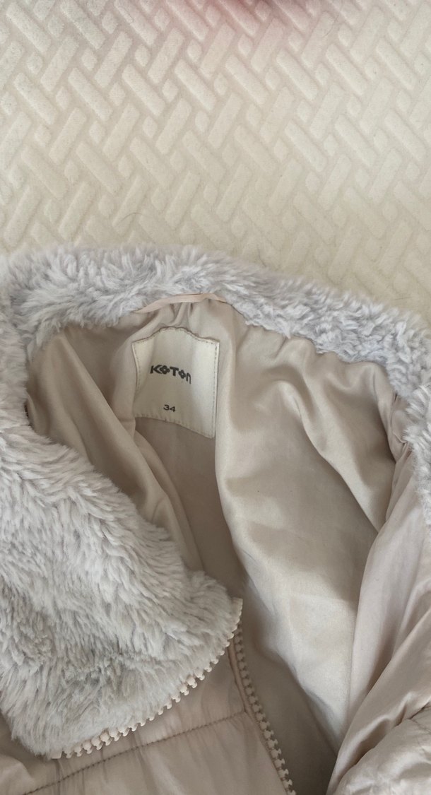 Kadın Bej Midi Kışlık Ceket - Görsel 2