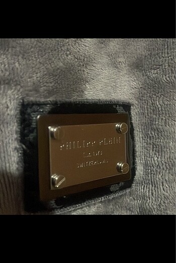 s Beden gri Renk Orijinal Philipp Plein Kadife Hırka Ceket