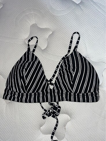 Penti Koton Çizgili Çapraz İpli Bikini Üstü