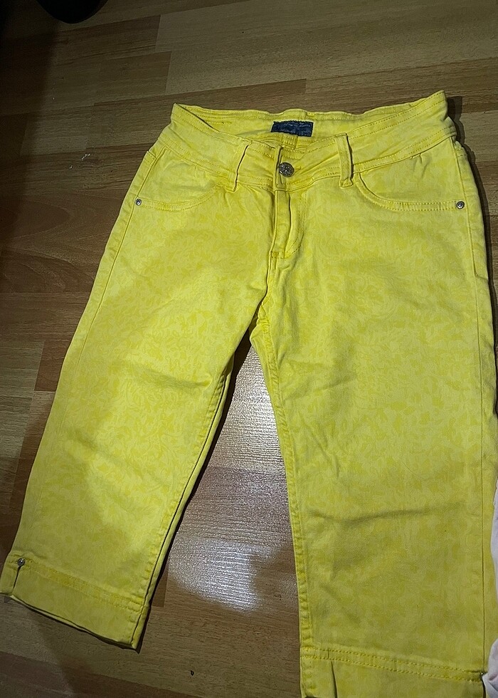 Açık sarı kapri pantolon - Görsel 3