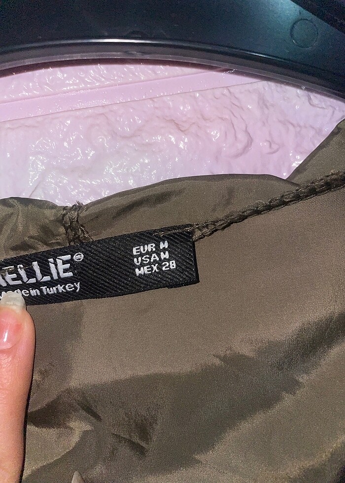 Yağmurluk ince ceket fermuarlı beli lastikli orta boy kapüşonlu  - Görsel 3