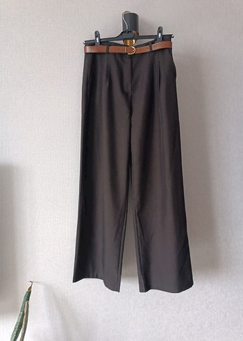 acı kahve palazzo pantolon - Görsel 4