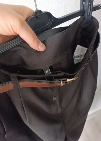 acı kahve palazzo pantolon - Görsel 5