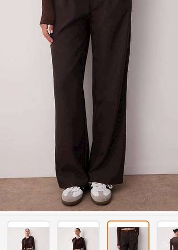 acı kahve palazzo pantolon - Görsel 3