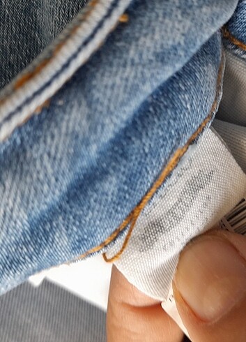 xl Beden mavi Renk Paçaları fırfırlı kot jean