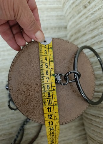  Beden camel Renk Bej Deri Fermuarlı Kadın Çantası
