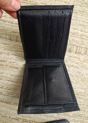 Siyah deri Erkek Cüzdanı KNYL Logolu - Görsel 3