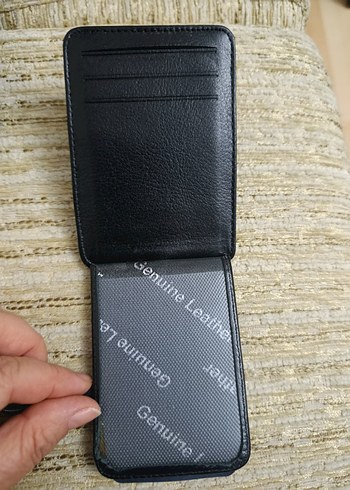 Siyah deri Erkek Cüzdanı KNYL Logolu - Görsel 4