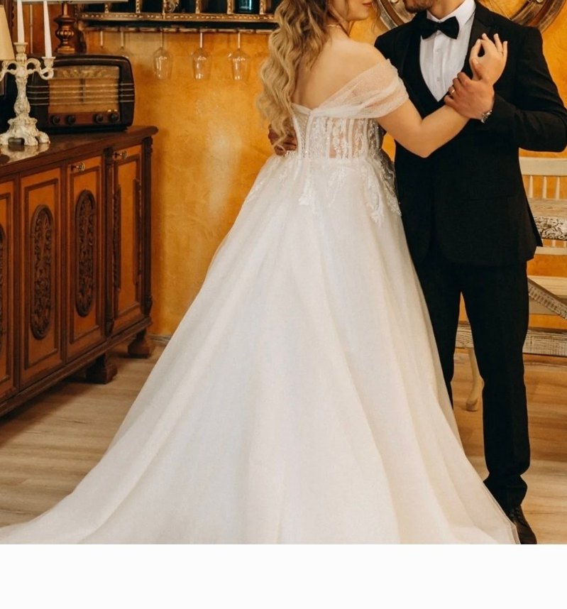 Straplez Bohem A Kesim Uzun Gelinlik - Görsel 3