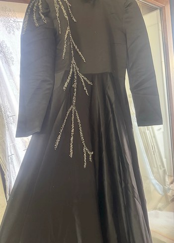 Siya özel dikim el işlemeli boncuklu abiye - Görsel 3