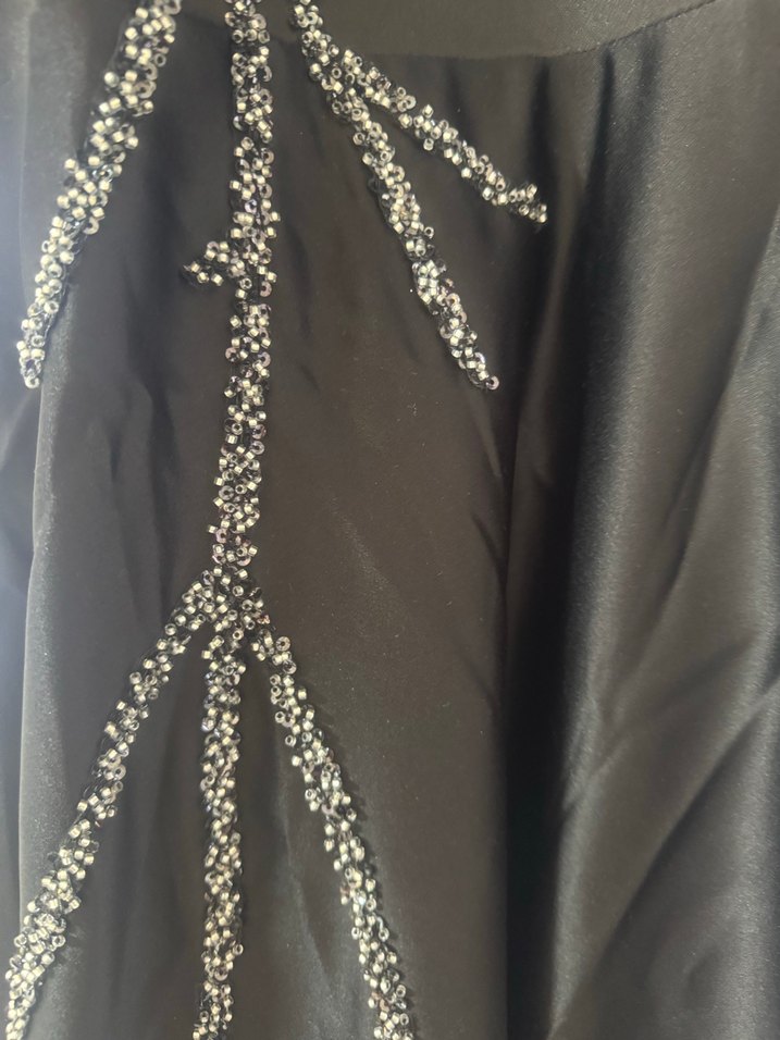 Siya özel dikim el işlemeli boncuklu abiye - Görsel 2