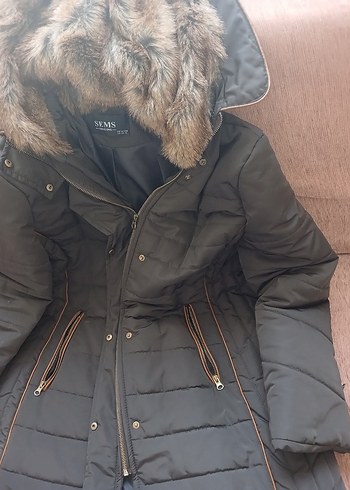 Kahverengi Kürklü Kadın Kışlık Mont