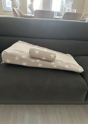 Gri Yıldız Desenli Bebek Uyku Minderi - Görsel 2