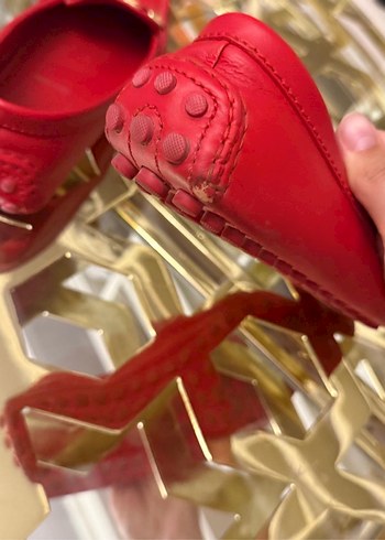 Klasik Kırmızı Deri Tokalı Kadın Babet - Görsel 6