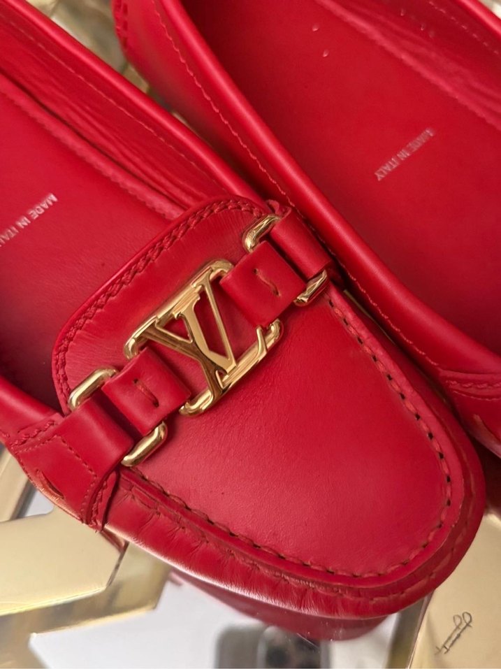 Klasik Kırmızı Deri Tokalı Kadın Babet - Görsel 4