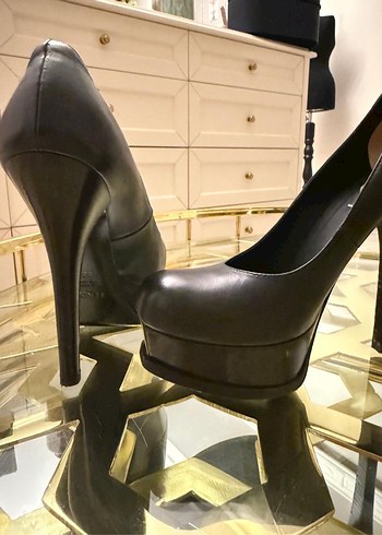 Klasik Siyah Platform Topuklu Kadın Ayakkabı - Görsel 2