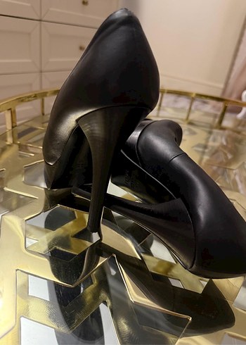 Klasik Siyah Platform Topuklu Kadın Ayakkabı - Görsel 3