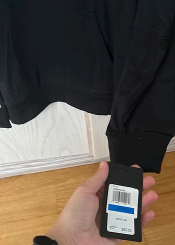 m Beden Siyah Kapüşonlu Sweatshirt