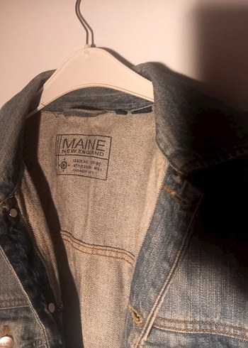 xl Beden Gri Düğmeli Kadın Denim Ceket