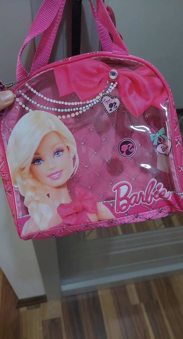 Barbie Desenli Pembe Çocuk El Çantası - Görsel 2