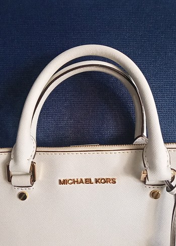 Beden Michael Kors Beyaz Deri Fermuarlı Kadın Çanta