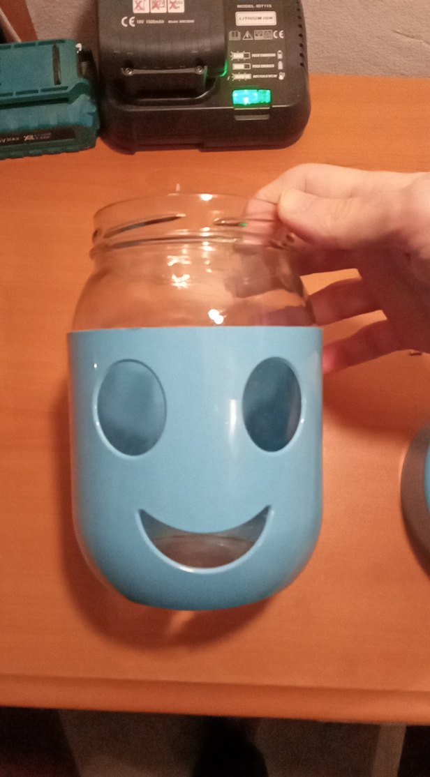 Gülümseyen Yüz Tasarımı kavanoz - Görsel 4